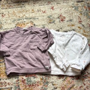 Lot of two baby girl sweaters